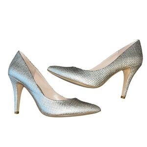 BCBGeneration Cielo Heel Pumps Heels Womens Woven Pattern Closed Toe Shoes Sz 8